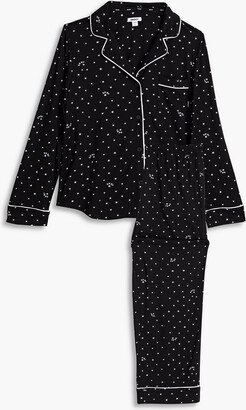 DKNY Sleepwear Printed stretch-jersey pajama set-AB