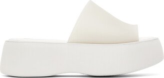 White Becky Platform Slides