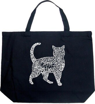 Cat - Large Word Art Tote Bag