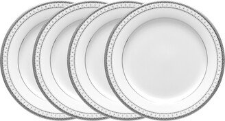 Rochester Platinum Set of 4 Bread Butter and Appetizer Plates, Service For 4