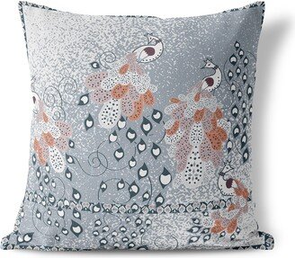 Amrita Sen Designs Amrita Sen Peacock Pride Indoor Outdoor Pillow Zip