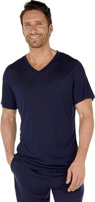 Cocooning Modal V-Neck T-Shirt (Navy) Men's Pajama