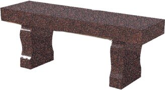 Granite Bench Headstone - Brown Granite - Custom Engraving Available - Ships Free To Qualifying Locations