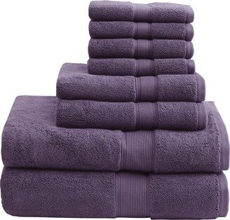 Gracie Mills 8 Piece Towel Set Purple