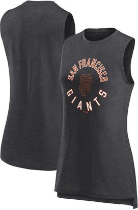 Women's Branded Heather Charcoal San Francisco Giants What Goes Around Tank Top