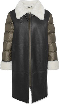 Shearling & Down Puffer Longline Jacket-AA