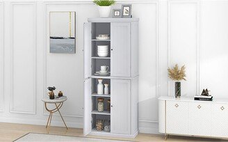 Freestanding Tall Kitchen Pantry, Minimalist Kitchen Storage Cabinet