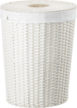 Montauk Round Hamper White