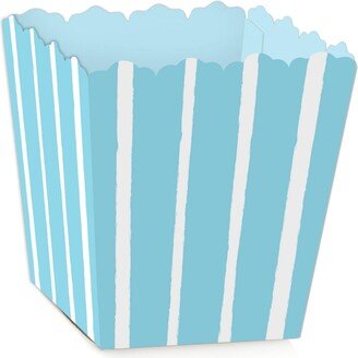 Big Dot Of Happiness Blue Stripes - Mini Favor Boxes - Simple Party Treat Candy Boxes - Set of 12