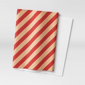 30ct Honeycomb Christmas Tissue Paper White/Striped - Wondershop™