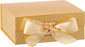 Medium Collapsible Box w/ Bow Gold