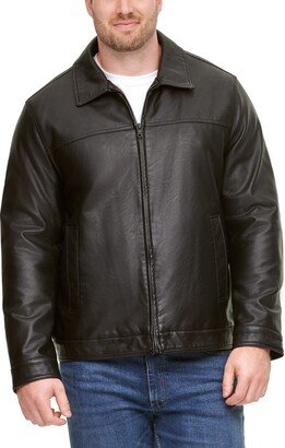 Men's Big Tall Classic Faux Leather Jacket