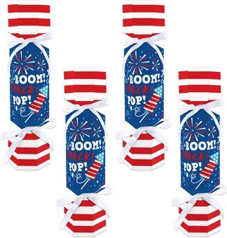 Big Dot Of Happiness Firecracker 4th of July Red, White and Royal Blue Party Cracker Boxes 12 Ct