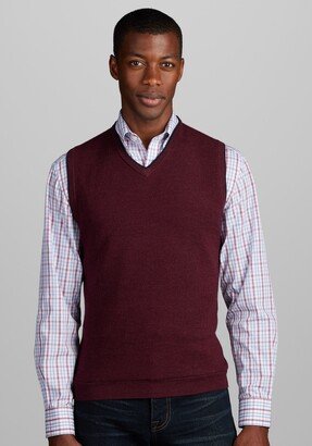 Men's Tailored Fit Micro Texture V-Neck Sweater Vest