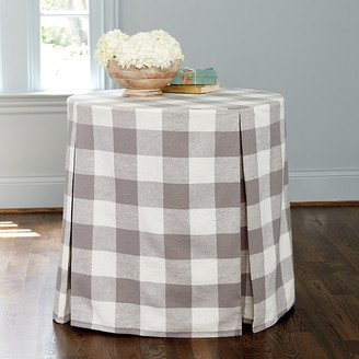 Buffalo Check Paneled Tablecloth - 90 Gray 90