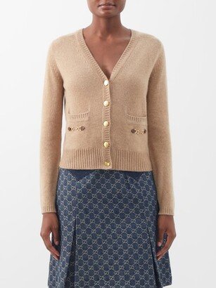 Horsebit-embellished Cashmere Cardigan