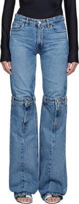 Blue Open Knee Jeans