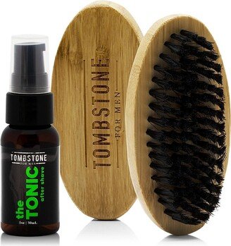 Tombstone for Men 2-Piece The Tonic Post-Shave Cooling Relief & Brush Set