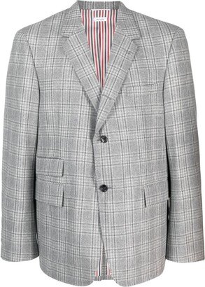 Check-Print Single-Breasted Blazer-AD