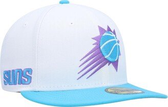 Men's White Phoenix Suns Vice Blue Side Patch 59FIFTY Fitted Hat