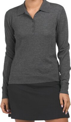 TJMAXX Cashmere Featherweight Polo Golf Sweater For Women