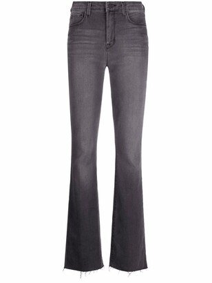 Mid-Rise Flared-Leg Denim Jeans