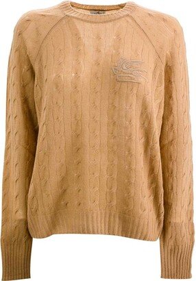 Pegaso Embroidered Crewneck Knitted Jumper-AB