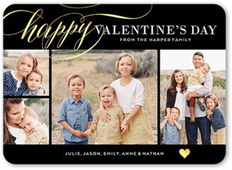 Valentine's Day Cards: Scripted Romance Valentine's Card, Black, Standard Smooth Cardstock, Rounded