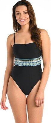 Running Wild Reversible Bandeau One-Piece (Tan) Women's Swimsuits One Piece