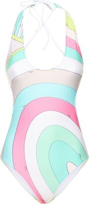 Iride printed Lycra one piece swimsuit