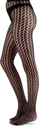 Leaf Pattern Tights