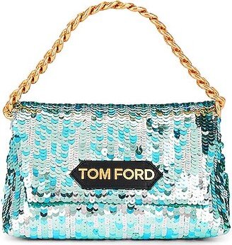 Sequins Label Mini Chain Bag in Green