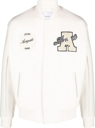 Logo-Patch Wool Bomber Jacket