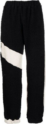 Fleece-Texture Two-Tone Trousers