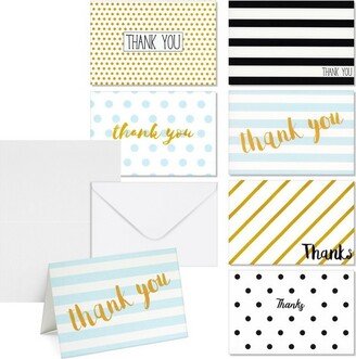 Juvale 144-Pack Bulk Thank You Cards Set with Envelopes, Blank Inside for Birthday Party, Baby Shower, Wedding, All Occasions, 4x6 in