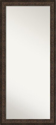 Non-Beveled Wood Full Length Floor Leaner Mirror - Ridge Bronze Frame - Ridge Bronze - Glass Size 24 x 60