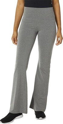 Jockey Active Cotton Stretch Yoga Flare Pants (Charcoal Heather) Women's Casual Pants