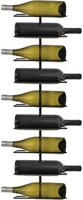 Align Wall-Mounted Wine Rack, Holds Nine Standard Wine Bottles, 37.75