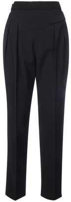 High-Waisted Tapered Trousers-BD