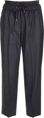 Pleated Drawstring Trousers