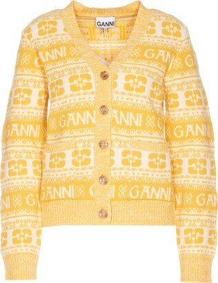 Logo Wool Cardigan-AA