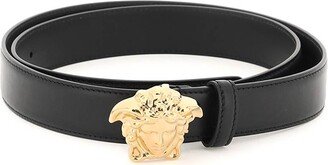 Medusa Buckle Leather Belt