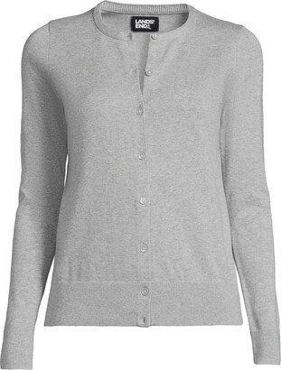 Plus Size Fine Gauge Cotton Cardigan Sweater