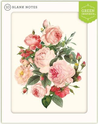 Green Inspired 10ct Blank Note Cards Rose Bush