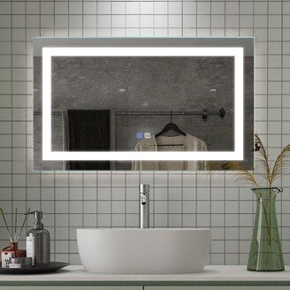 EPOWP 40 x 24 inch LED Bathroom Vanity Mirror Dimmable Anti Fog