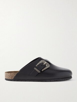 Jimmy Buckled Leather Clogs