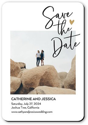 Save The Date Cards: Save The Memories Save The Date, White, Magnet, Matte