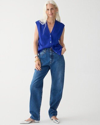 Petite slouchy-straight jean in Turney wash