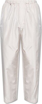 Mid-Rise Wide-Leg Trousers-AT