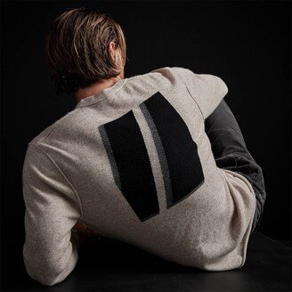 Double Bar Graphic Recycled Cashmere Sweater